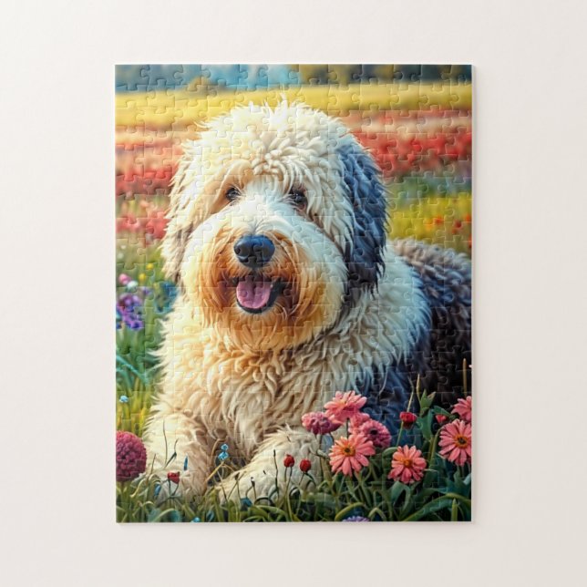 Old English Sheepdog Jigsaw Puzzle (Vertical)