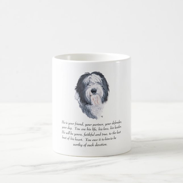 Old English Sheepdog Keepsake - Male Coffee Mug (Center)