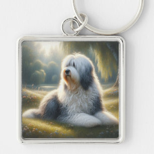 Old English Sheepdog Keychain