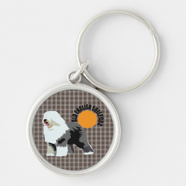 OLD ENGLISH SHEEPDOG KEYCHAIN (Front)