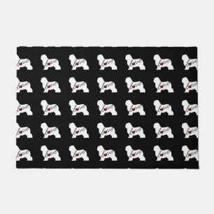 Old English Sheepdog Love Doormat