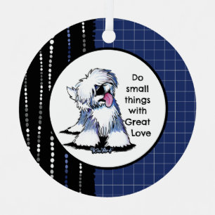 Old English Sheepdog  Metal Ornament