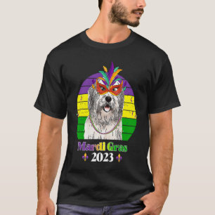 Old English Sheepdog Party Dog Mardi Gras 2023 T-Shirt