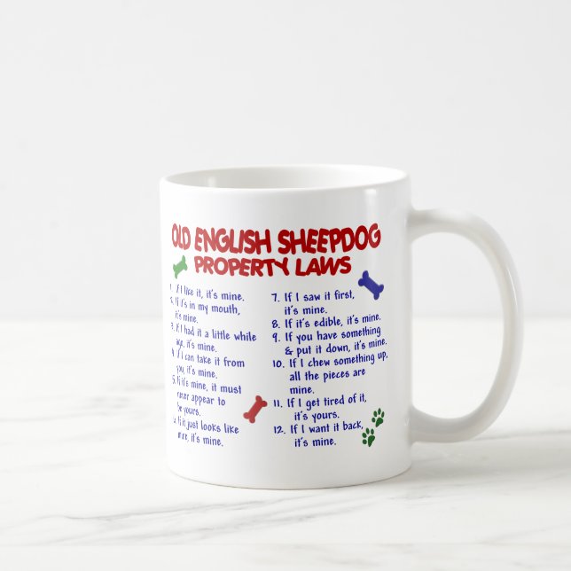 OLD ENGLISH SHEEPDOG PL2 COFFEE MUG (Right)