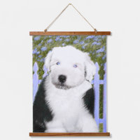 Old English Sheepdog Puppy Painting - Dog Art
