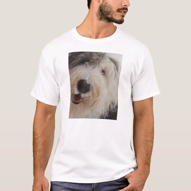 Old English Sheepdog - Snow Face T-Shirt (Front)