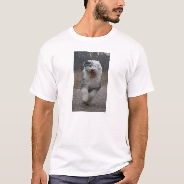 Old English Sheepdog Tee - Run Dog! (Front)