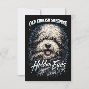 Old English Sheepdog Thank You Card