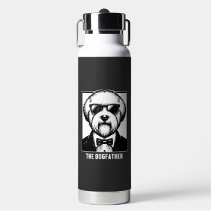 Old English Sheepdog The Dogfather Tuxedo Cool Fun Water Bottle