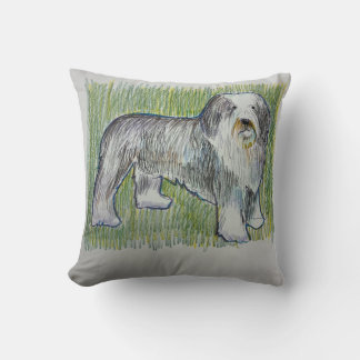 Old English Sheepdog Throw Pillow