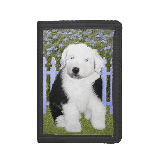 Old English Sheepdog Trifold Wallet
