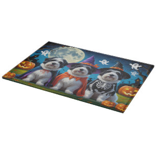 Old English Sheepdogs Pumpkin Halloween Funny Cutting Board