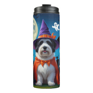 Old English Sheepdogs Pumpkin Halloween Funny Thermal Tumbler