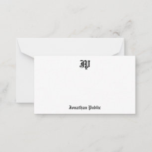 Old English Text Calligraphed Monogram Template