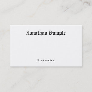 Old English Text Nostalgic Classic Look Template Business Card