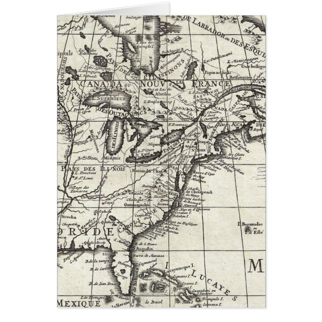 Old engraving: classic map of USA & Canada (Front)