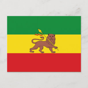 Old Ethiopian flag Postcard