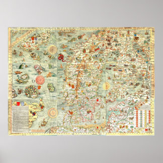 Old Europe Fun Map Poster