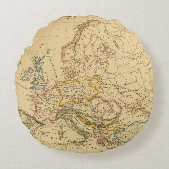 Old Europe Round Pillow (Front)