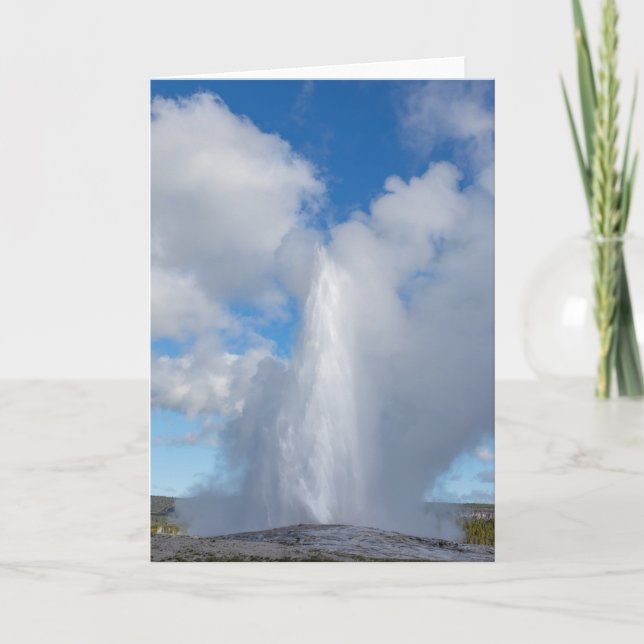 Old Faithful Geyser Carte de voeux pliée (Devant)