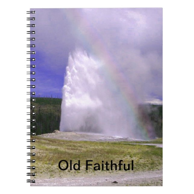 Old Faithful in Yellowstone National Park Notebook (Front)
