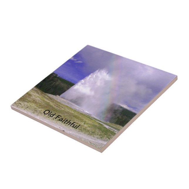 Old Faithful in Yellowstone National Park Tile (Side)