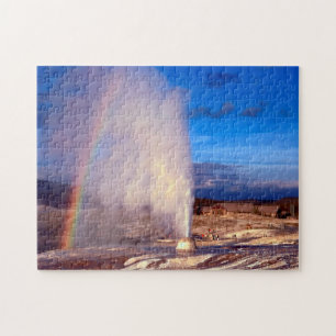 Old Faithful Yellow Stone. Jigsaw Puzzle