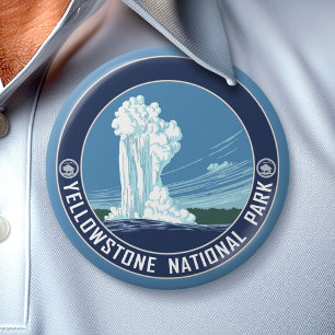 Old Faithful - Yellowstone National Park 3 Inch Round Button