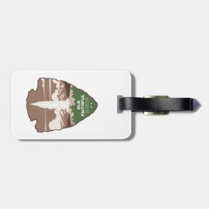 Old Faithful Yellowstone National Park Arrowhead Luggage Tag