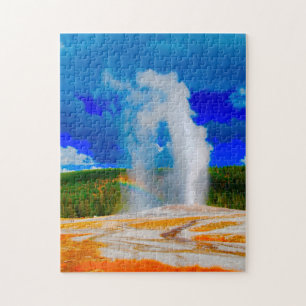 Old Faithful Yellowstone National Park. Jigsaw Puzzle
