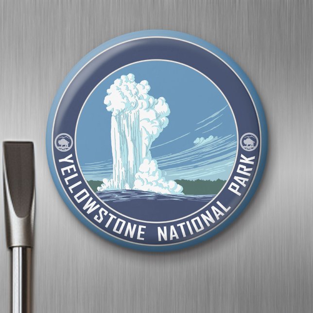 Old Faithful - Yellowstone National Park Magnet (Custom Magnet)