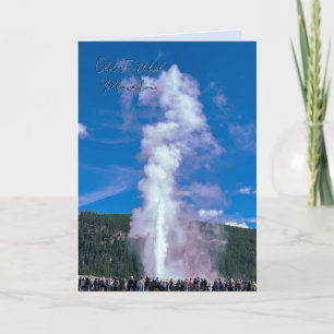 Old Faithful Yellowstone Park Personalize message Card