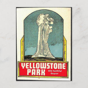 Old Faithful Yellowstone Postcard