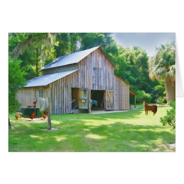 Old Farm Barn All-purpose Card (Front Horizontal)