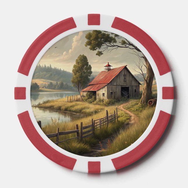 Old Farm Poker Chips (Front)