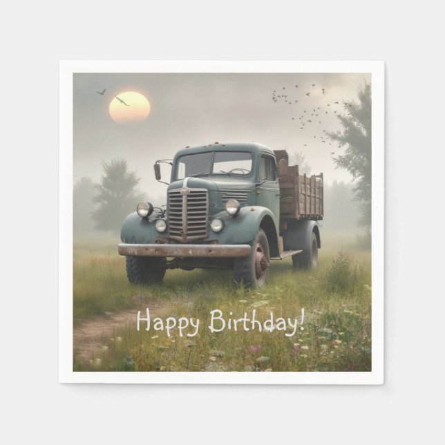 Old Farm Truck Napkin (Front)