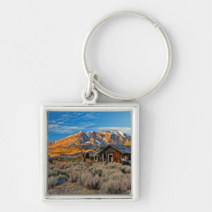 Old Farmhouse Along Hwy 395 In June Lake Keychain