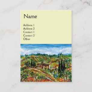 OLD FARMHOUSE IN TUSCANY, cream Business Card