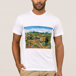 OLD FARMHOUSE,OLIVE TREES IN TUSCANY LANDSCAPE T-Shirt