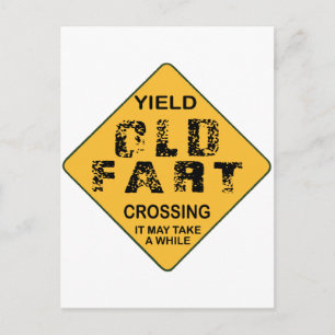 Old Fart Crossing Postcard