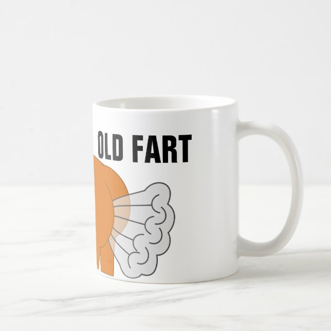 OLD FART, Funny Over-The-Hill Birthday Coffee Mug (Right)