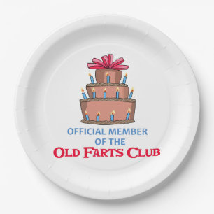 Old Farts Club Paper Plate