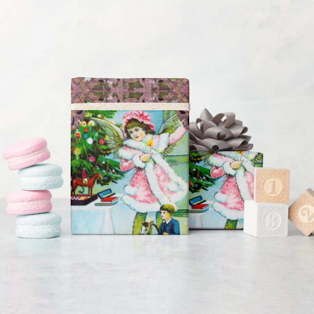 Old Fashion Christmas Under the Tree Wrapping Paper (Baby Shower)