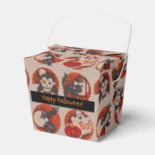 Old Fashion Halloween Faux Cross-Stitch Favour Favor Box