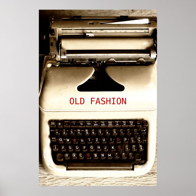 Old Fashion Love - Typewriter Machine Poster (Front)