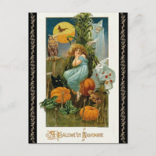 Old Fashion Pumpkin Patch, Halloween Postcard