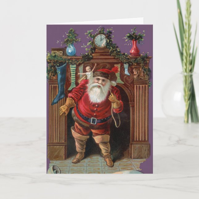 Old Fashion Santa Christmas Cards (Front)
