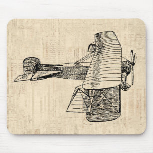 Old Fashioned Airplane Mouse Pad