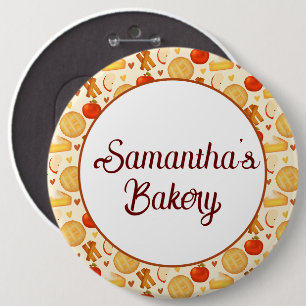 Old Fashioned Apple Pie And Ingredients 6 Inch Round Button