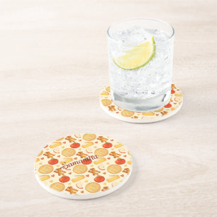 Old Fashioned Apple Pie And Ingredients Coaster